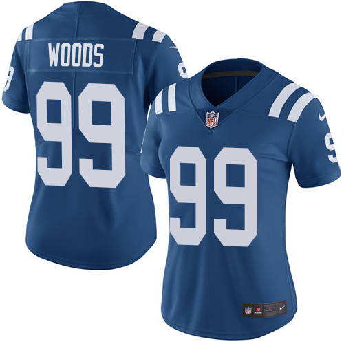 Indianapolis Colts #99 Limited Al Woods Royal Blue Nike NFL Home Women Vapor Untouchable jerseys